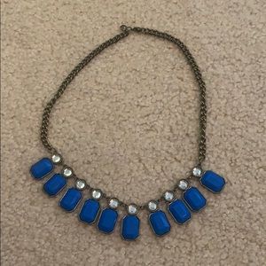 JCREW GOLD BLUE NECKLACE